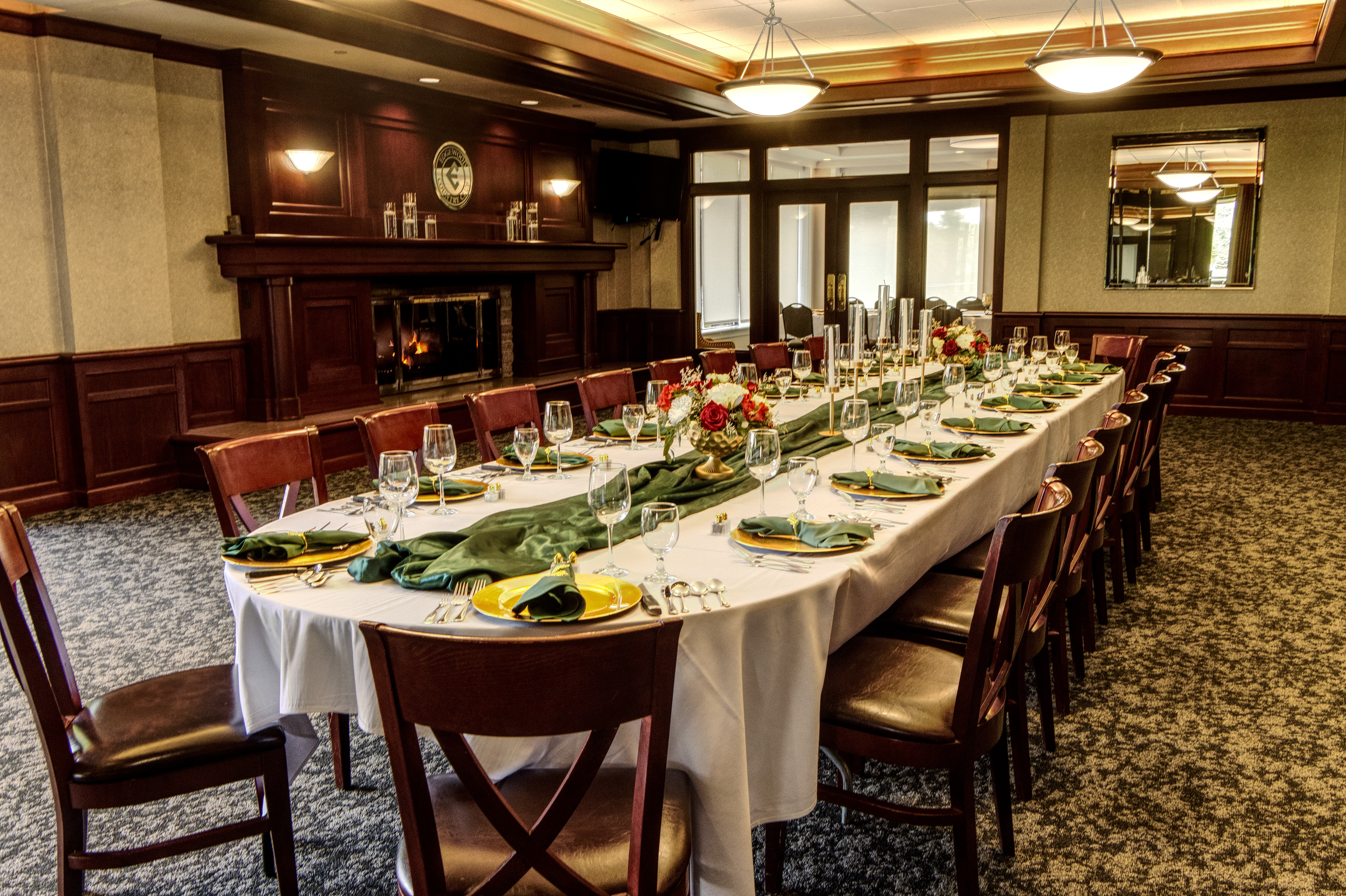 Fireside room with fireplace